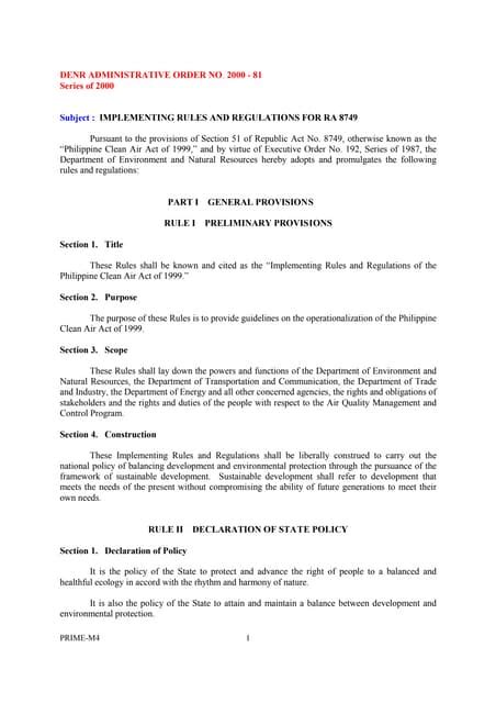 dao 2000-81|Department of Environment and Natural Resources .